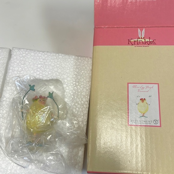 ⭐️ Krinkles by Patience Brewster mini Easter egg person ornament - yellow - Picture 1 of 3